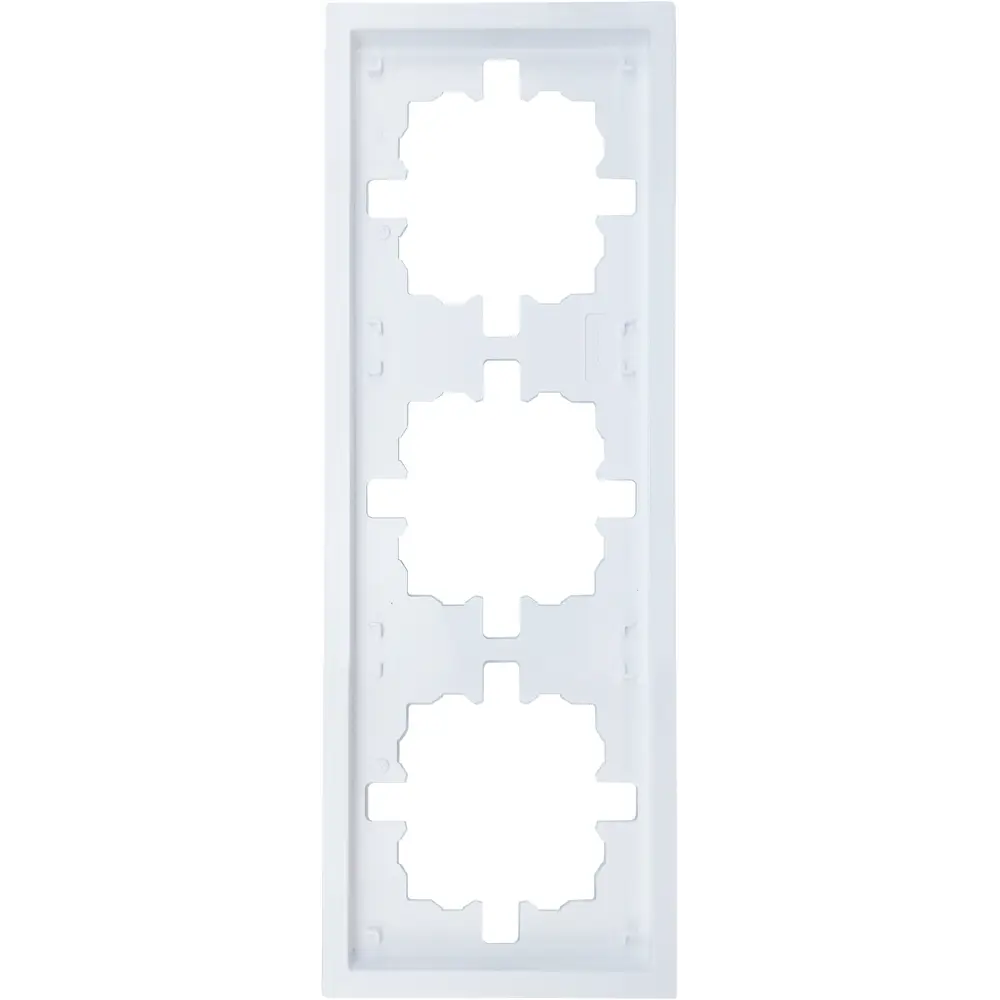Рамка Lezard Zima для розеток и выключателей - 3 поста, белая 89398399 STLM-1572778