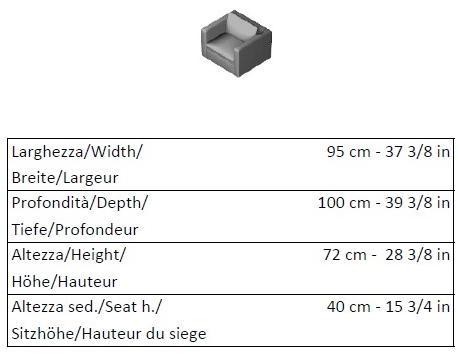 La Cividina Кресло из ткани с подлокотниками Puzzle sun-id-1462775 - Вид №1