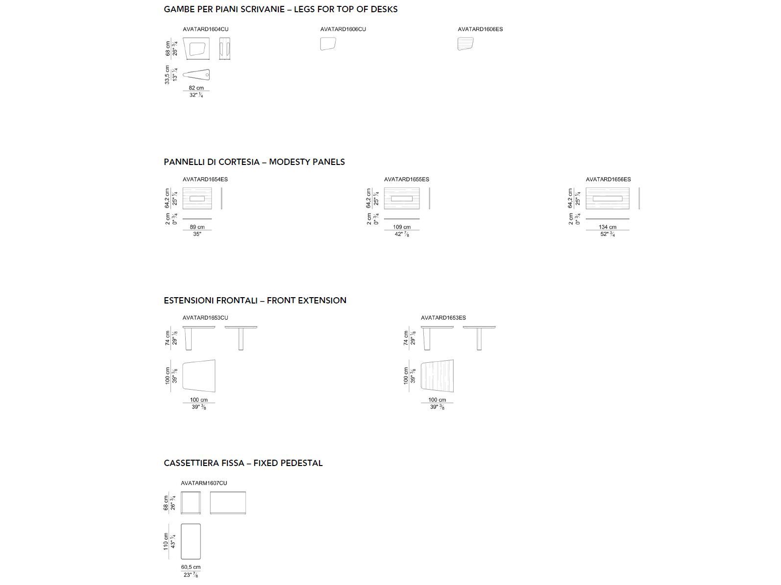 Угловой стол с ящиками из дерева и кожи i 4 Mariani Аватар ARCH-00045165 - Вид №8
