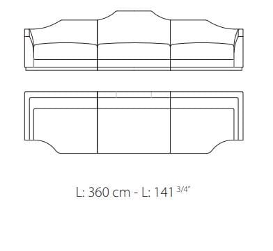 4-местный модульный тканевый диван Sicis Борджиа ARCH-00014947 - Вид №1