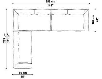 B&B Italia Секционный угловой диван в коже Michel sun-id-1423075 - Вид №4