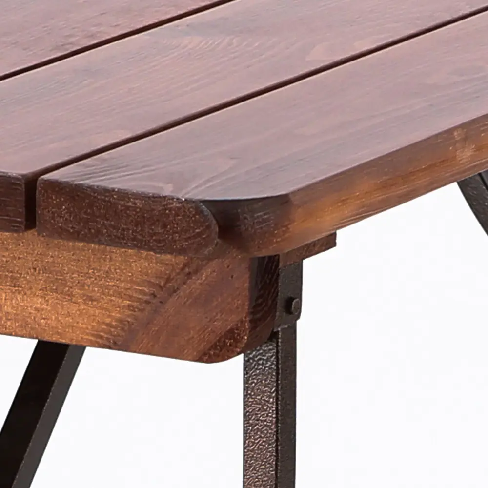 Стол садовый Naterial Тироль складной 150x60x78 см металл/дерево темно-коричневый STLM-2031511 - Вид №5