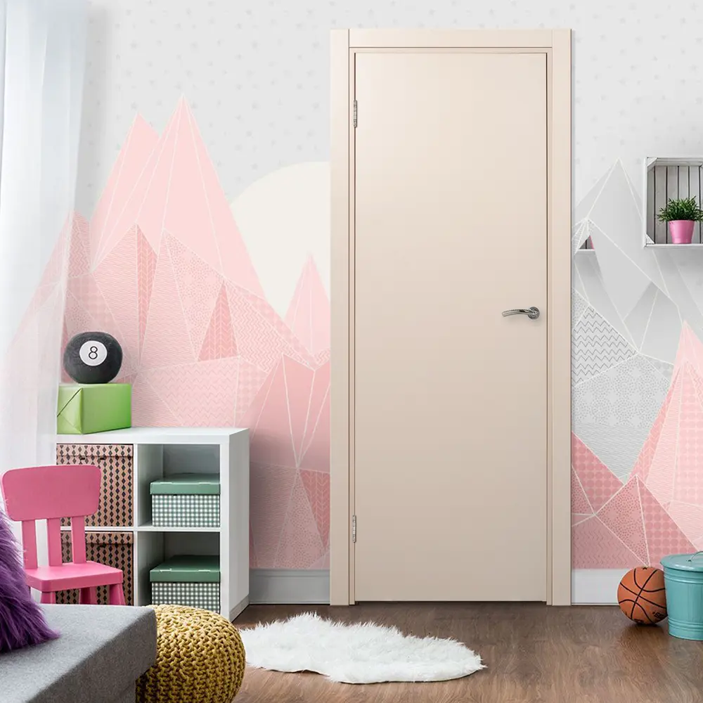 Блок дверной глухой ПВХ Крем21-9 80x200 см (с замком и петлями) KAPELLI STLM-2153052 - Вид №5