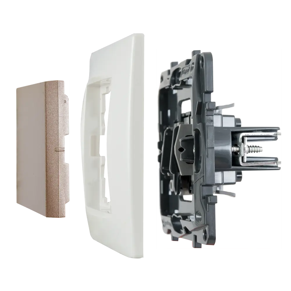 Переключатель одноклавишный - Legrand Structura - 10А 250В безвинтовые зажимы - шампань STLM-2168639 - Вид №5