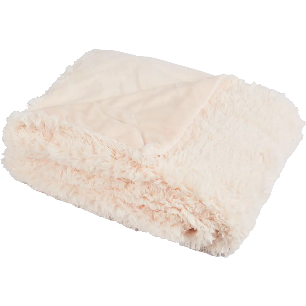 Плед "Мягкий мех" 200x220 см искусственный мех цвет айвори Eclair STLM-2113856