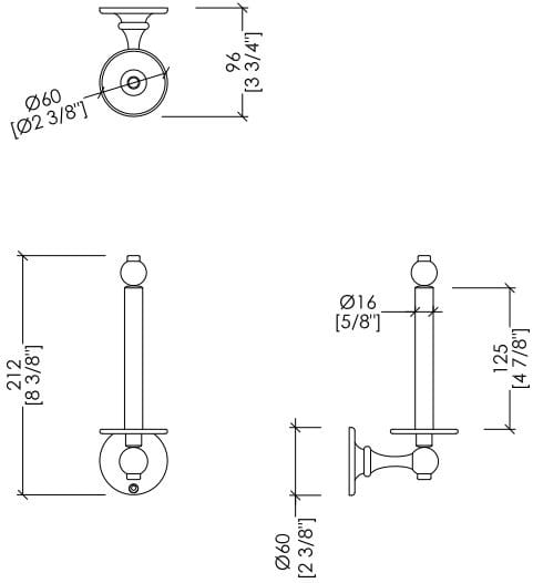 Латунный запасной держатель рулона Devon&Devon Кавендиш ARCH-00091049 - Вид №2