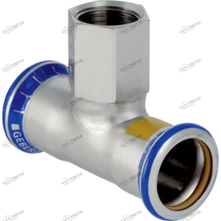 GEBERIT 34058 Тройник Geberit Mapress из нержавеющей стали, с внутренней резьбой (газ) 