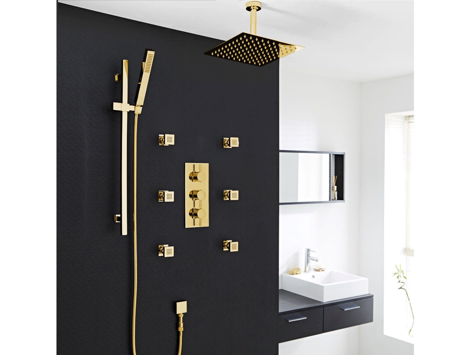 Термостатический набор для душа с гибким блоком питания Fontana Showers питьевой фонтанчик ARCH-00147998 - Вид №1