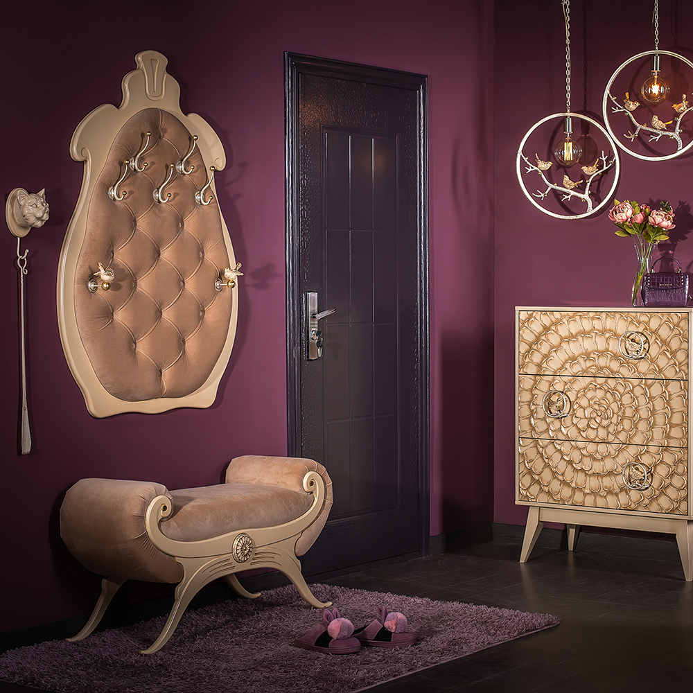 11554,11555 Настенная прихожая Квин Айвори Капучино BOGACHO 4627155816476, 4627155816339 - Вид №3