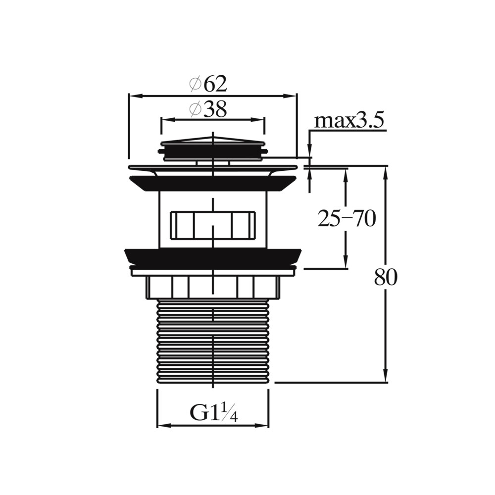 Донный клапан автомат Raiber RLS-884 RLS-884 Santreyd  - Вид №3