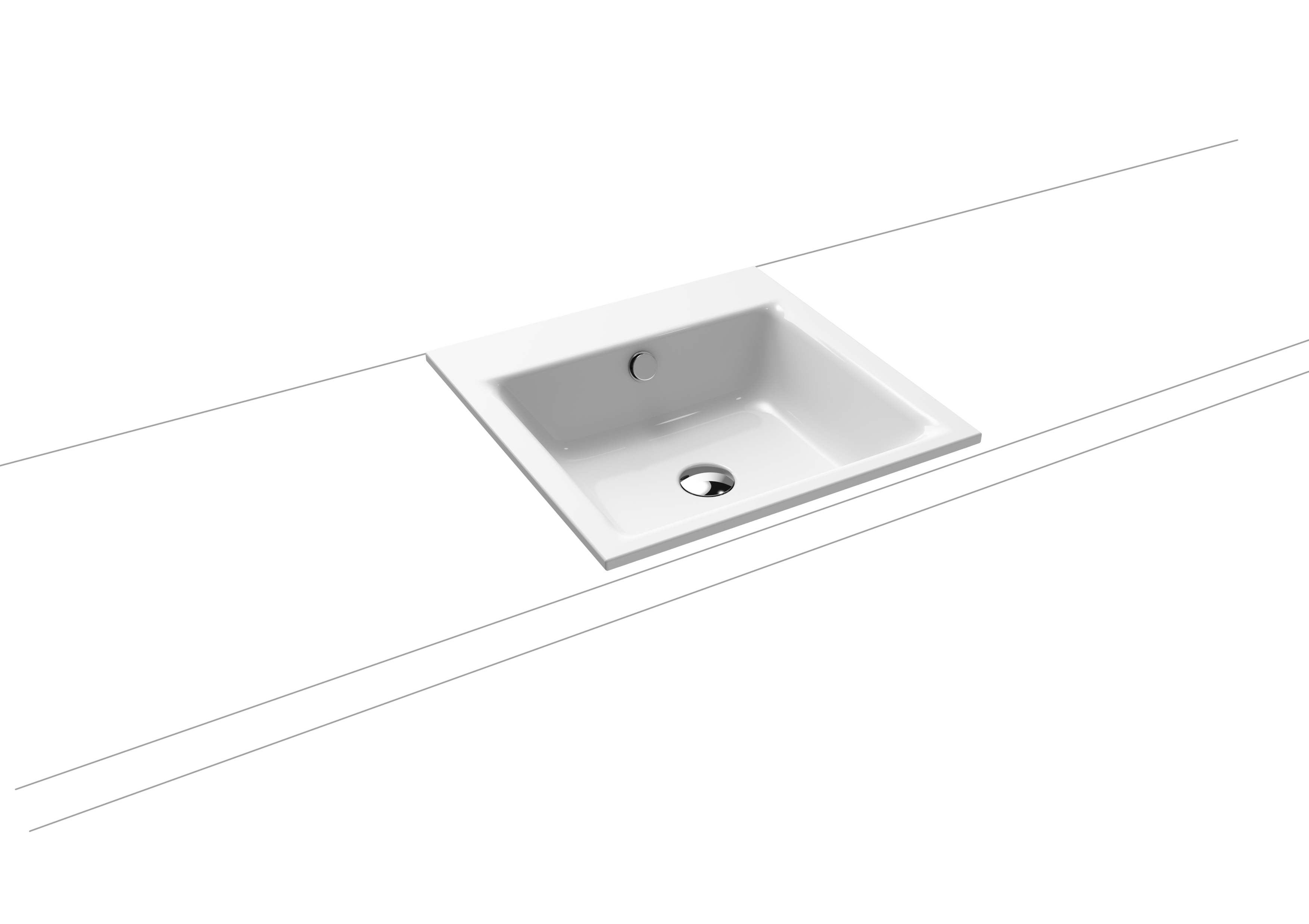 Умывальник KALDEWEI Сталь эмалированная 3152 258 альпийский белый матовый 31523319258 - Вид №1