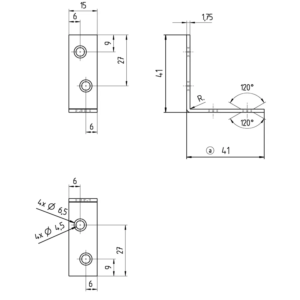 Уголок мебельный KSZ 40x40x15x1.75 желтый цинк GAH ALBERTS STLM-2061154 - Вид №3