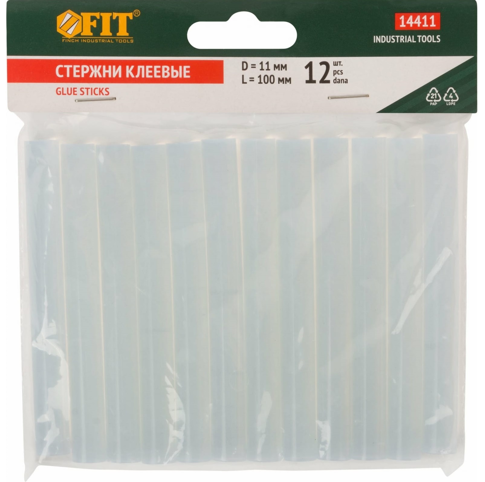 Стержни клеевые FIT 14411 белый 1309900 STDN-0150846