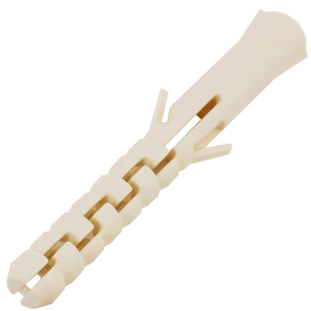 Дюбель для полнотелых материалов PND-8L 8x65 мм нейлон цвет бежевый 20 шт ЕВРОПАРТНЕР STLM-2050011 - Вид №1