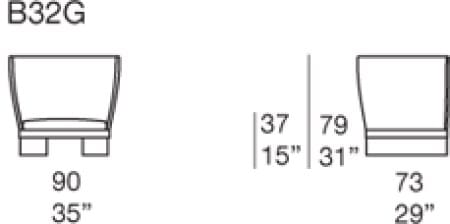 Кресло с салазками из ткани Paola Lenti Ami ARCH-00118916 - Вид №4