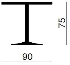 Quadrifoglio Квадратный металлический стол T tables sun-id-1490535 - Вид №2