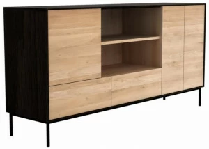 Ethnicraft Комод из дуба с распашными дверцами с ящиками Oak blackbird 051472