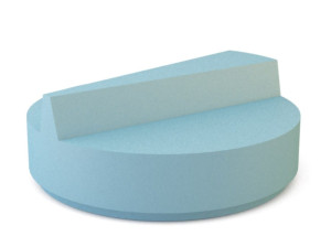 Изогнутая скамья из пены QM для контракта