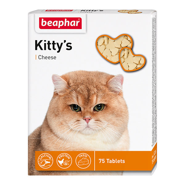 Т00011572 Витамины для кошек Kitty"s+Cheese с сыром 75шт Beaphar 