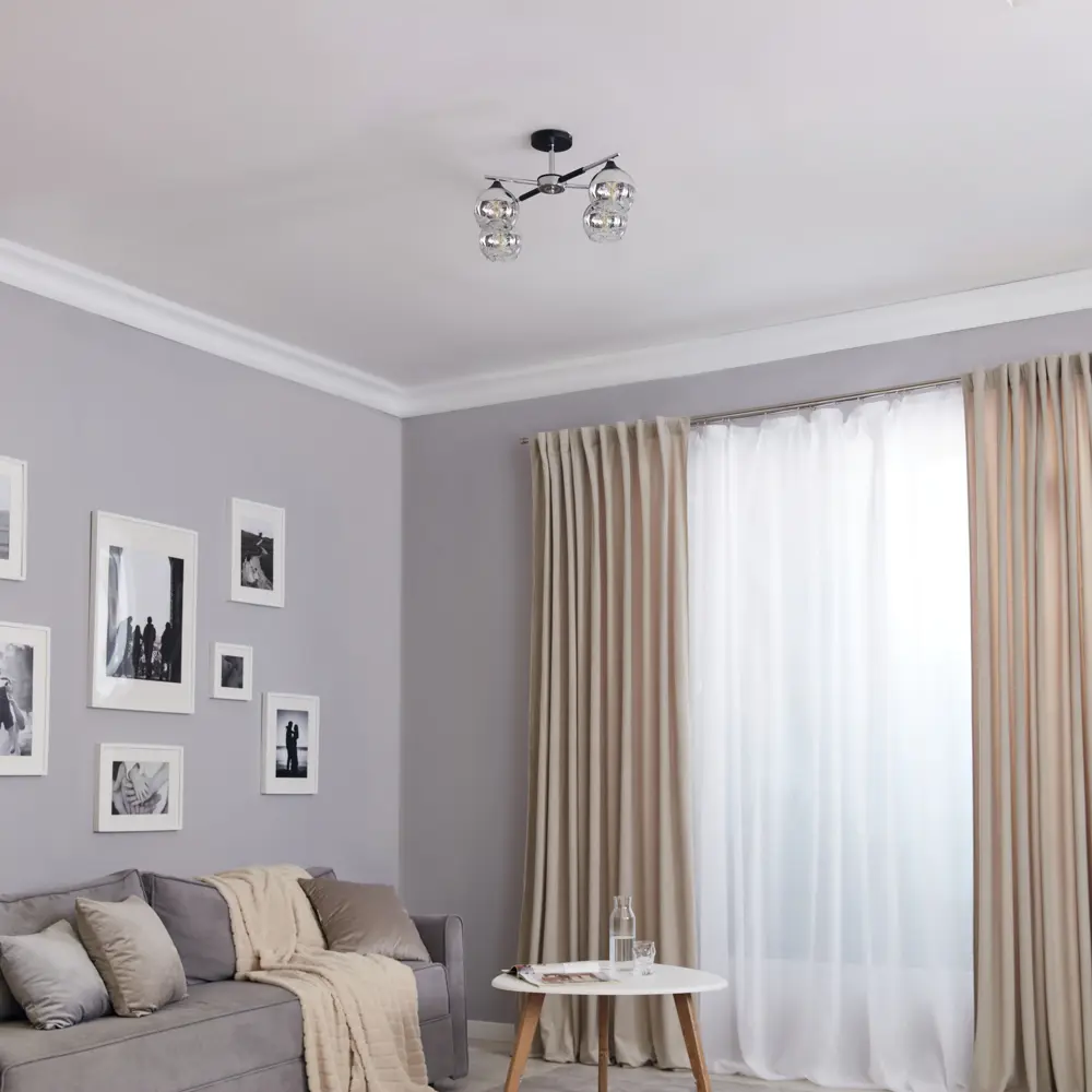 Люстра потолочная Escada 693/4P, 4 лампы, 12 м², цвет черный STLM-2208221 - Вид №7