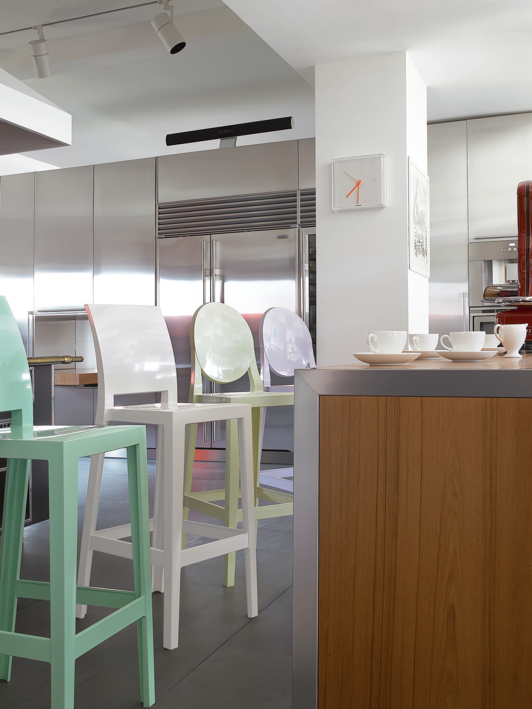 Высокий стул из поликарбоната со спинкой Kartell Ghost ARCH-00046070 - Вид №1