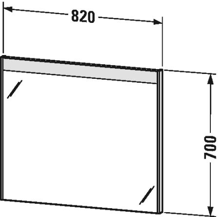 BR700205151 Brioso Зеркало с подсветкой Сосна коричневая, декор Duravit - Вид №1