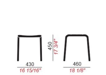 Табурет из листового металла COLOS планка ARCH-00113621 - Вид №2