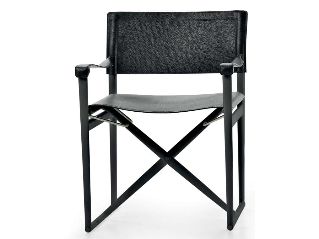 Кожаный складной стул с подлокотниками B&B Italia закрытый мирт ARCH-00087244 - Вид №1