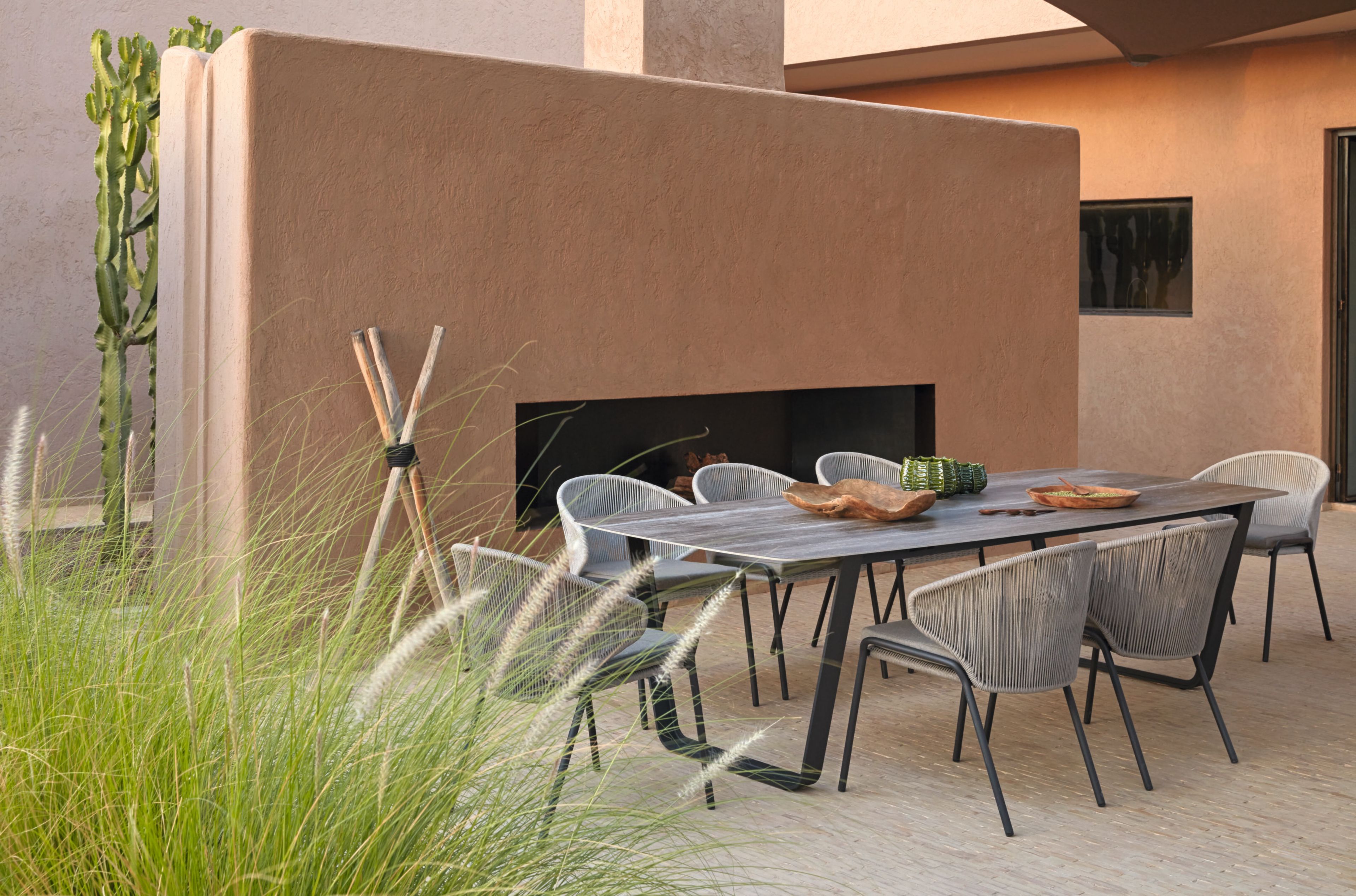 Стол из кованого железа и тикового дерева MANUTTI ARCH-00063311 - Вид №4