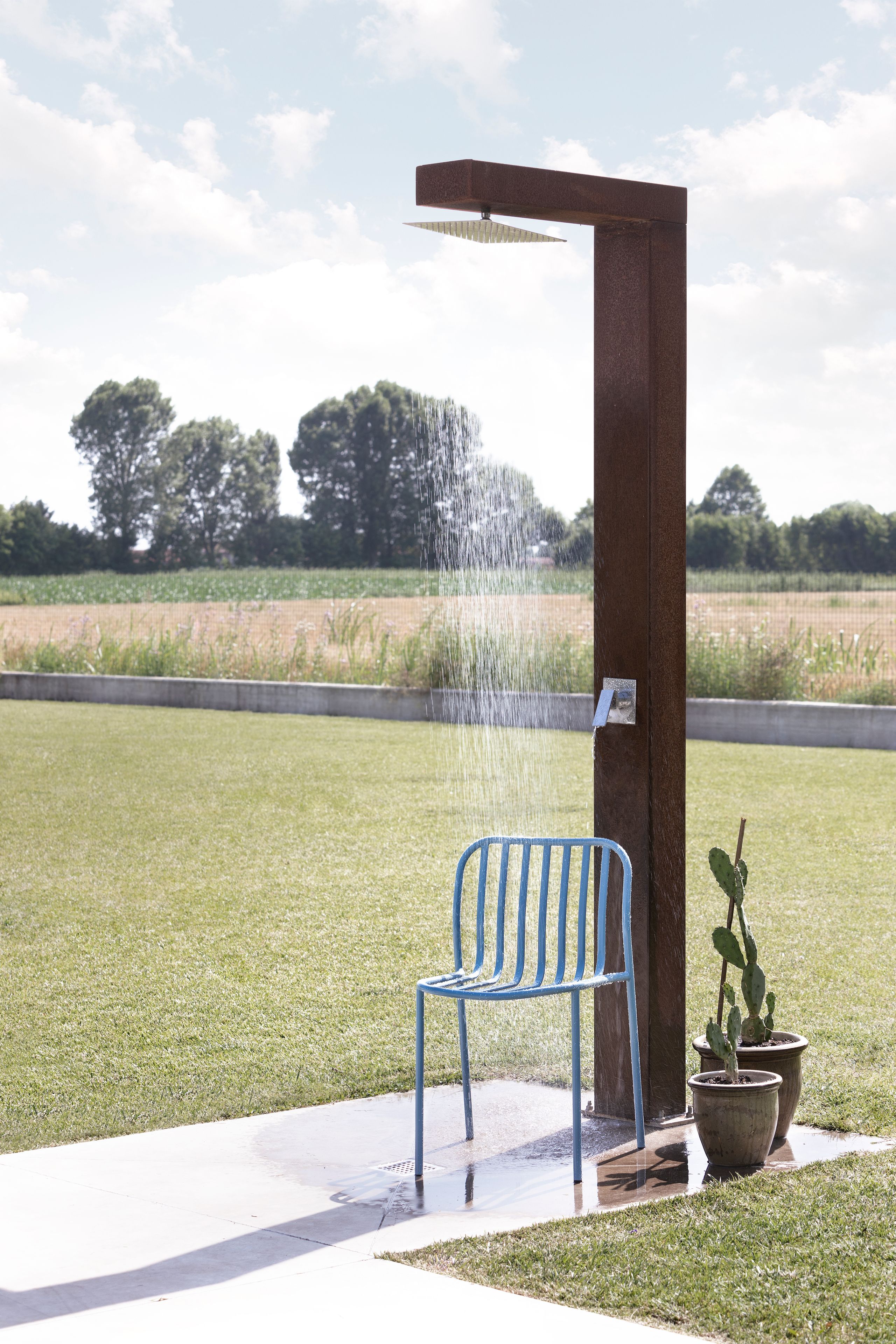 Металлический штабелируемый стул с открытой спинкой TrabA' Metis ARCH-00141371 - Вид №10