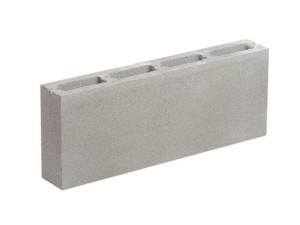 Однокамерный бетонный вибро-сжатый блок для кладки