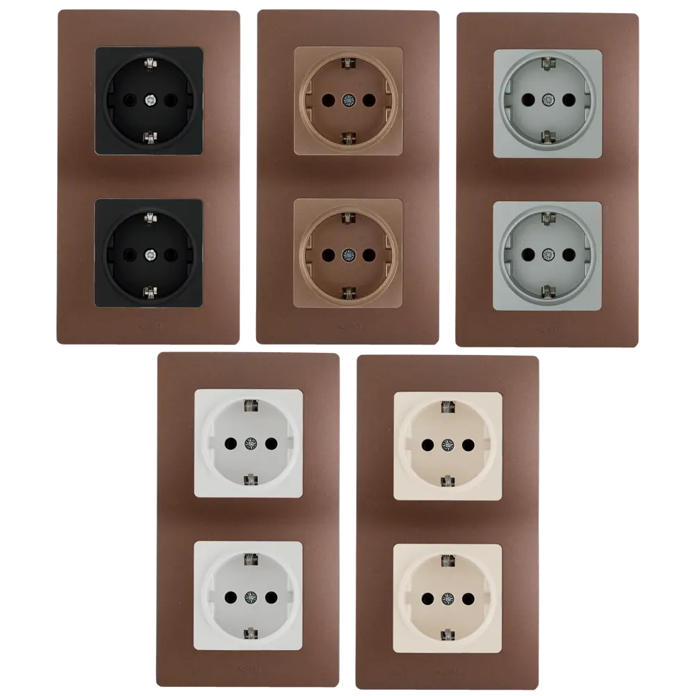 Рамка для розеток и выключателей Legrand Etika 2 поста, цвет какао STLM-2114777 - Вид №2