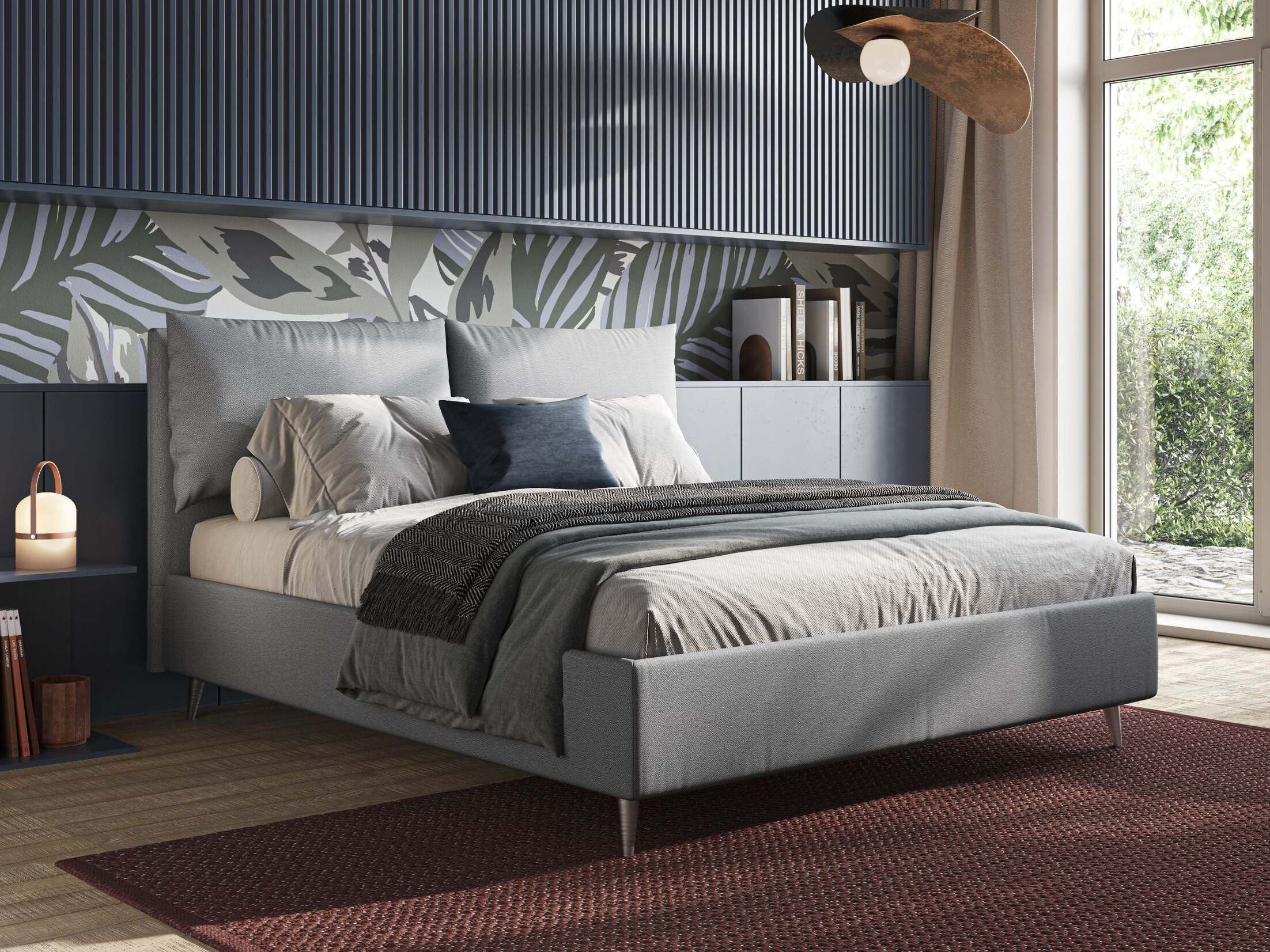 Съемная кровать для хранения ткани с мягким изголовьем Divani.Store ELSA ARCH-00029757