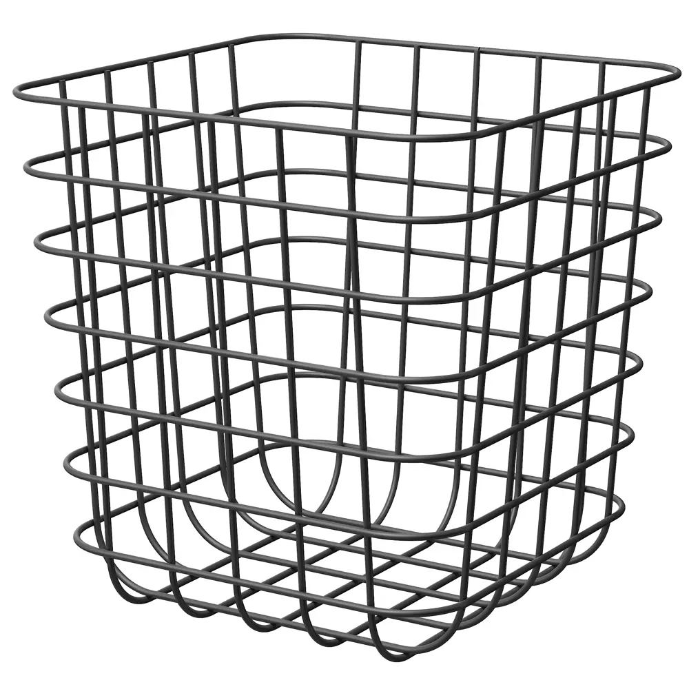 Корзина Spaceo KUB Paris 30х30х30 см 30 л металл цвет черный STLM-2060505