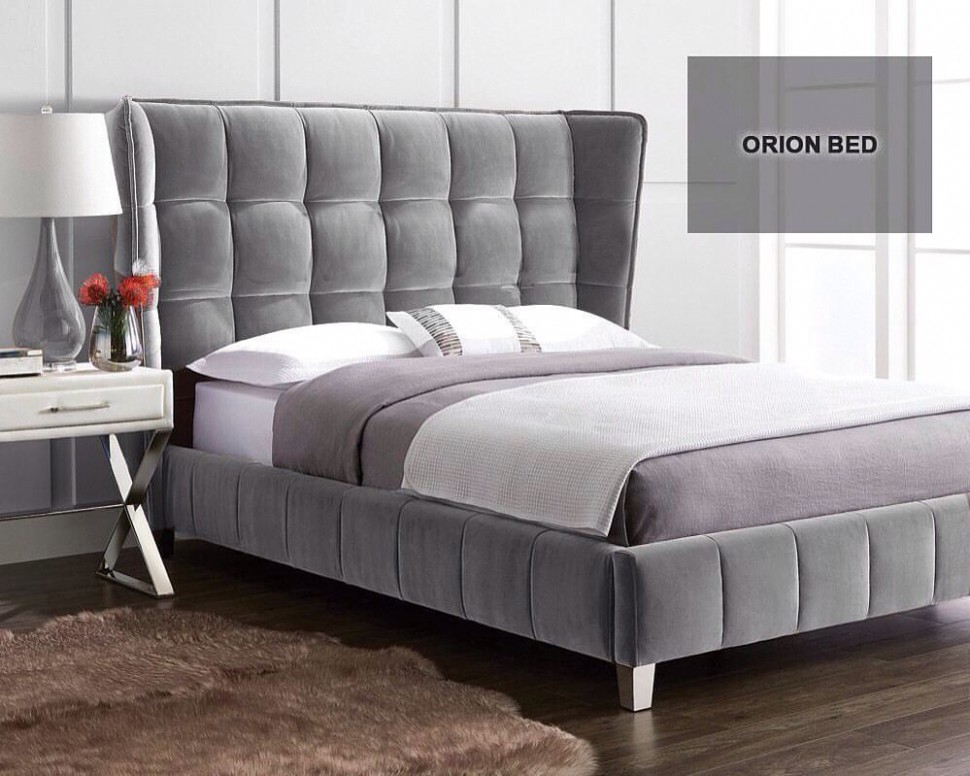 Кровать двуспальная 160х200 серо-коричневая Orion ICON DESIGNE ДИЗАЙНЕРСКИЕ 177968 Коричневый  - Вид №1