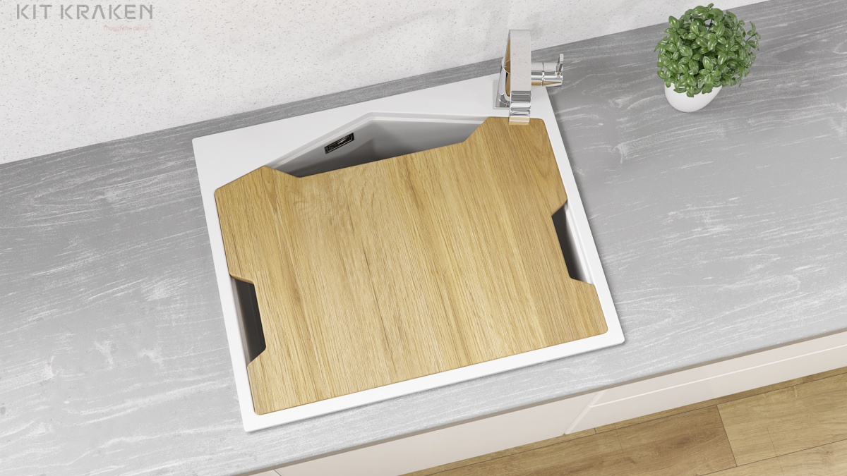 Кухонная мойка Kit Kraken Ocean White  - Вид №1