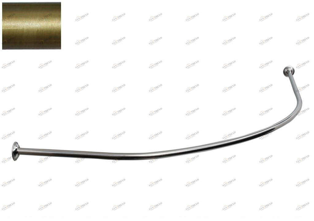 Карниз для ванны Aquanet Allento полукруглый 170x100 латунь 00241476