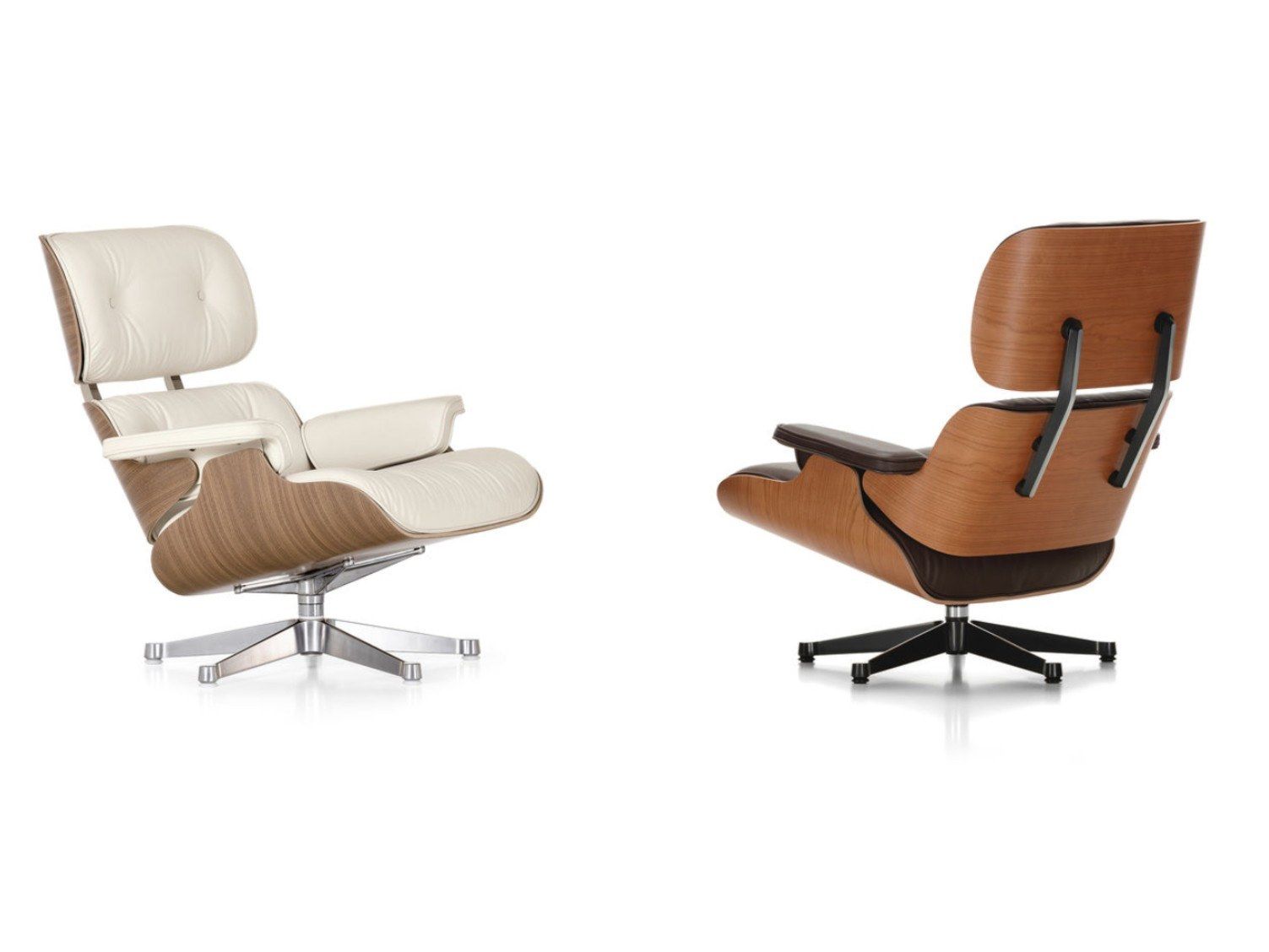 Кожаное вращающееся кресло с подлокотниками VITRA Eames Lounge Chair ARCH-00123745 - Вид №3