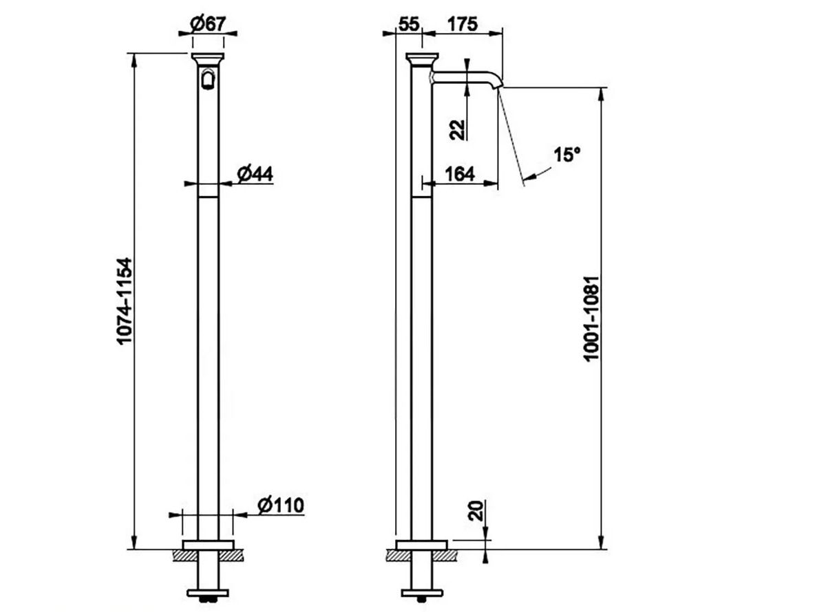 Однорычажный смеситель для раковины Fontana Showers синий Синий ARCH-00151876 - Вид №10