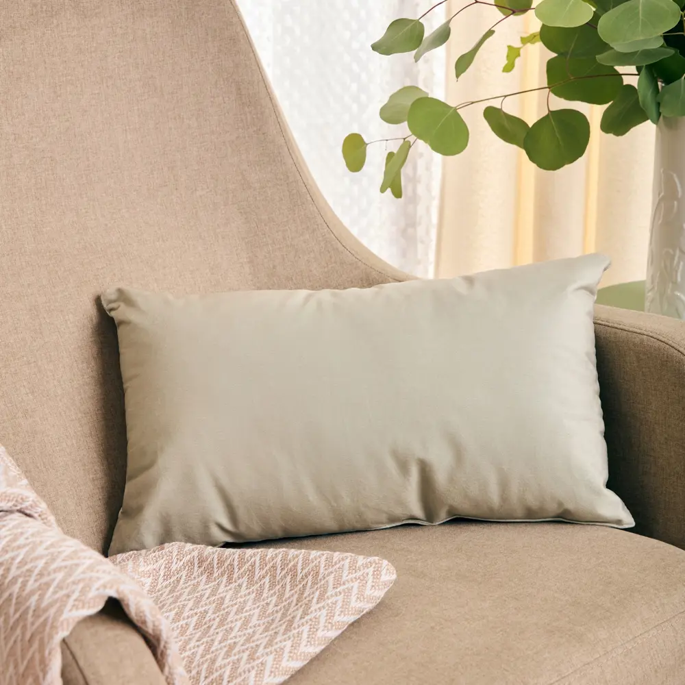 Декоративная подушка Ламия 30x50 см в серо-зеленом бархате 89426330 Santreyd STLM-1579632 - Вид №4