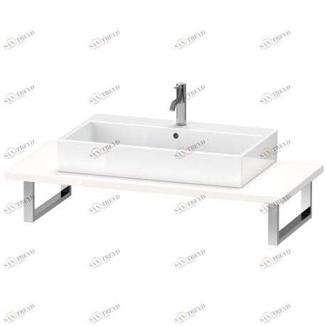 XL104C08585 X-Large Консоль для накладной и встраиваемой сверху раковины компакт Белый глянцевый лак Duravit