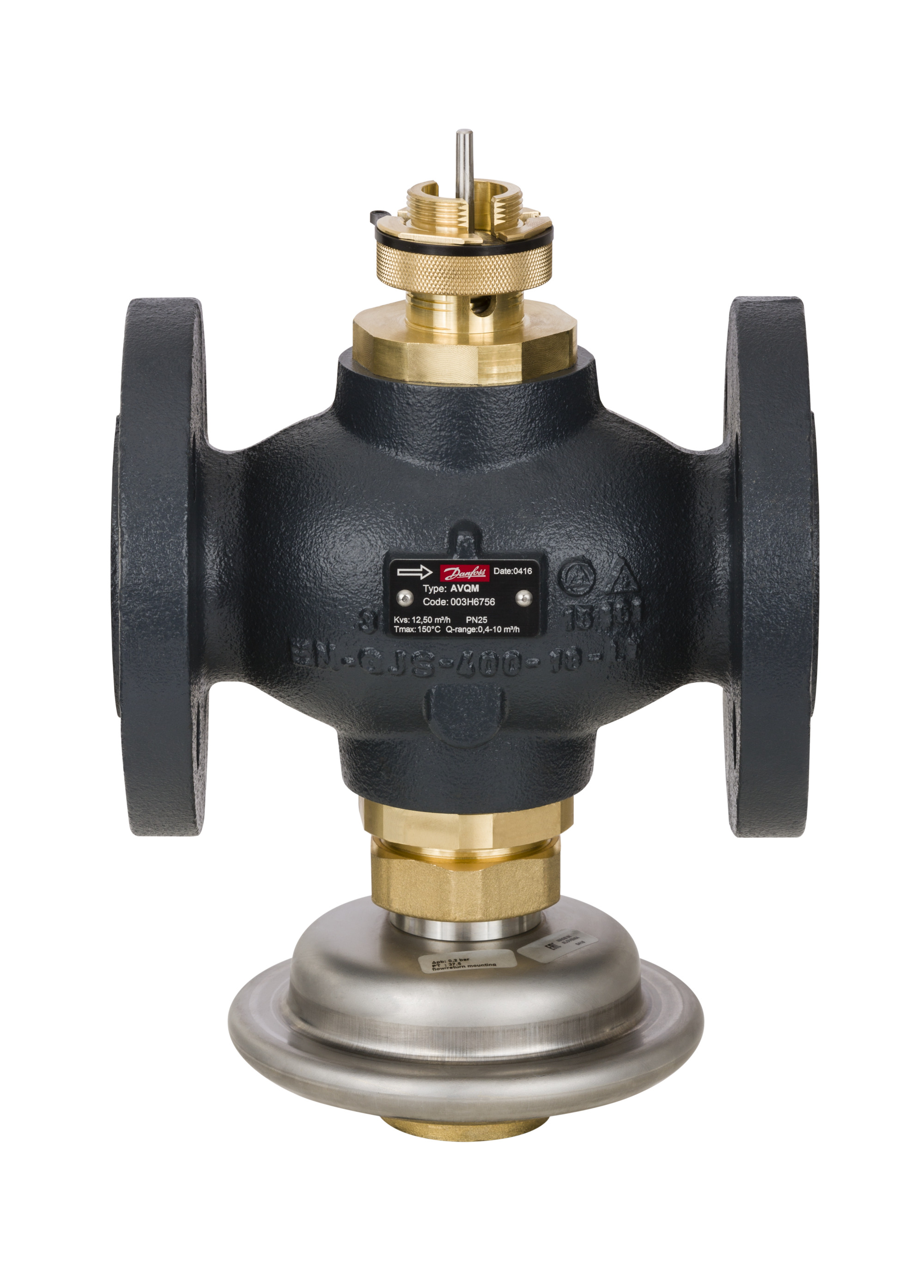 Danfoss Клапан регулирующий комбинированный AVQM с наружной резьбой или фланцевый Комб. р-рAVQM PN16 20/6,3//0,2/резьб. 003H6738  - Вид №49