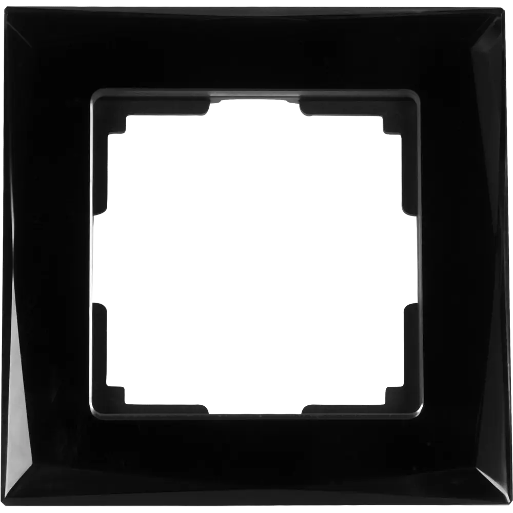 Рамка для розеток и выключателей Werkel Diamant 1 пост, цвет чёрный STLM-2210759