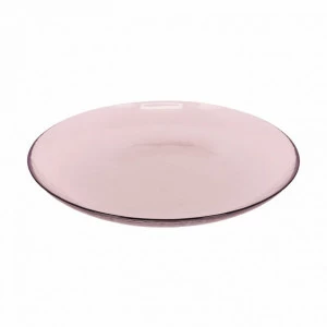Тарелка стеклянная столовая розовая Yida от La Forma LA FORMA YIDA 00-3865336 Прозрачный;розовый