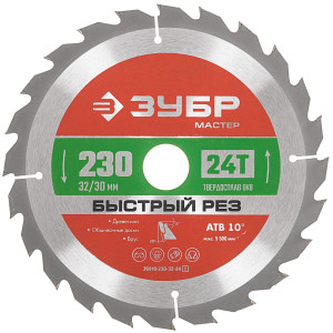 Диск пильный ЗУБР Быстрый рез 36910-230-32-24_z01 9170507