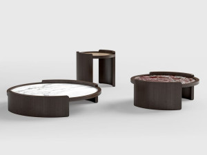 Круглый деревянный журнальный столик