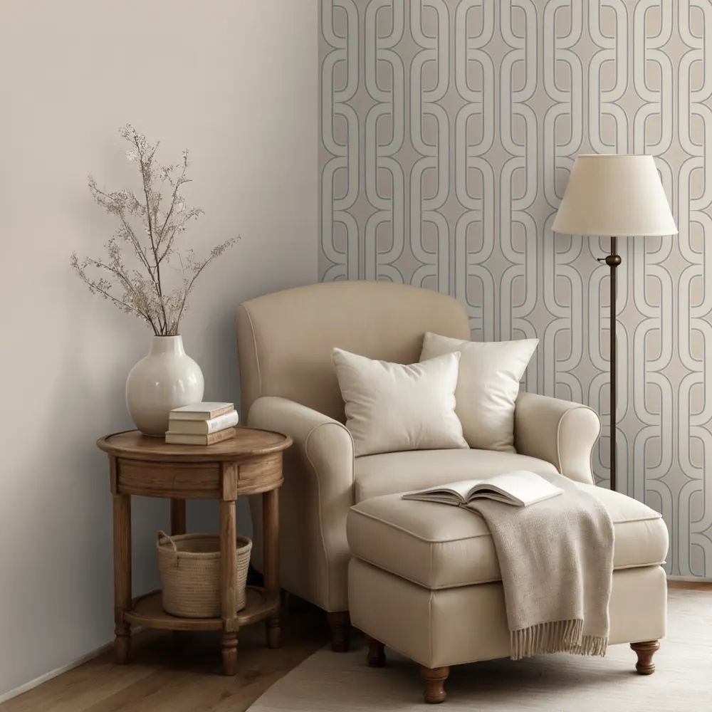 Обои флизелиновые Euro Decor Mansory темно-бежевые 1.06 м ED7299-02 89423746 STLM-2105096 - Вид №4