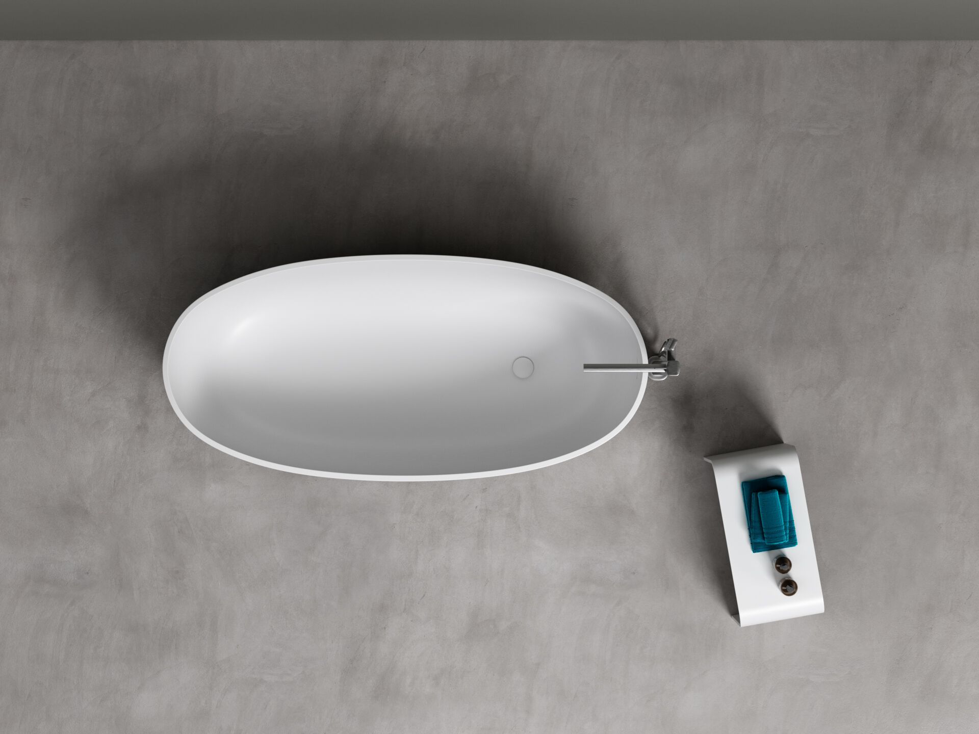 Овальная ванна в центре комнаты Corian® Acquapazza Corian ® elements ARCH-00114048 - Вид №2