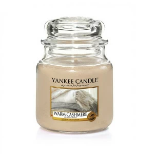 Свеча средняя в стеклянной банке "Тёплый кашемир" Warm Cashmere 411 гр 65-90 часов YANKEE CANDLE  268017 Бежевый