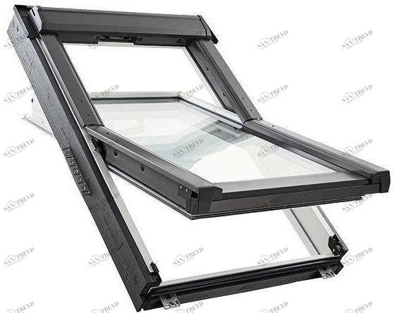 Roto Поворотное мансардное окно из ПВХ или дерева Rotoq sun-id-1500015